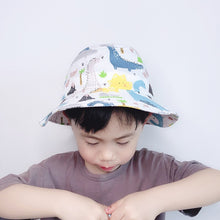 Load image into Gallery viewer, Baby Bucket Hat Children's Summer Caps for Boys Dinosaur Print Panama Hat Children Fisherman Caps Girls Beach Cap Casquette