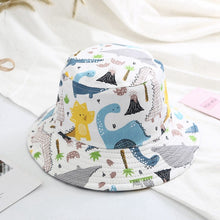 Load image into Gallery viewer, Baby Bucket Hat Children's Summer Caps for Boys Dinosaur Print Panama Hat Children Fisherman Caps Girls Beach Cap Casquette