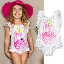 Load image into Gallery viewer, Swimwear Baby Girls Toddler Kids Swimsuit One Piece Flower Girls Holiday Beachwear Children Printing Bathing Suit