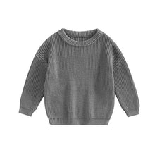 Load image into Gallery viewer, Baby Solid Casual Basic Crewneck Thick Kids Slouchy Soft Wool Clothing for Boys Girls Autumn Winter Sweaters Hooded Top