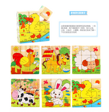 Load image into Gallery viewer, Baby Wooden Block Toys Animal Fruit Traffic Cognize Early Learning Educational Toys For Children Six Side 3D Cube Jigsaw Games