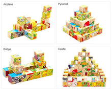 Load image into Gallery viewer, Baby Wooden Block Toys Animal Fruit Traffic Cognize Early Learning Educational Toys For Children Six Side 3D Cube Jigsaw Games