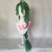 Load image into Gallery viewer, Baizhu Wig Genshin Impact Cosplay Costume Green High Temperature Resistant Long Wigs Character Accessories