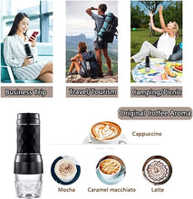 Load image into Gallery viewer, Portable Coffee Maker Espresso Machine Hand Press Capsule Ground Coffee Brewer Portable for Travel and Picnic