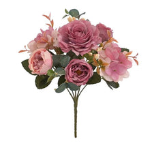 Load image into Gallery viewer, Hydrangea Roses Artificial Flowers for Home Wedding Decorations Bouquet Peony Fake Flower