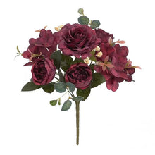 Load image into Gallery viewer, Hydrangea Roses Artificial Flowers for Home Wedding Decorations Bouquet Peony Fake Flower