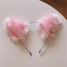 Load image into Gallery viewer, Beautiful Masquerade Halloween Cat Ears Headwear Cosplay Cat Ear Anime Party Costume Bell Headwear Headband Hair Accessories