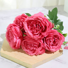 Load image into Gallery viewer, Best Selling Beautiful Rose Peony Artificial Silk Flowers Small White Bouquet Home Party Winter Wedding Decoration Fake Flowers