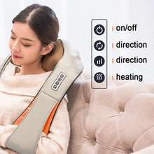Load image into Gallery viewer, Big Discounts Massage Shawl U Shape Electrical Shiatsu Back Neck Shoulder Body Massager Infrared Heated Kneading Massagem