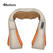 Load image into Gallery viewer, Big Discounts Massage Shawl U Shape Electrical Shiatsu Back Neck Shoulder Body Massager Infrared Heated Kneading Massagem