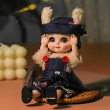 Load image into Gallery viewer, Bjd Doll 16CM 13 Movable Joints Cute Smile Face Shape and Bunny Ears Clothes Suit Doll Toy Best Gift for Kids