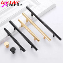 Load image into Gallery viewer, Doorknob Black Golden Cupboard Handle Brushed Stainless Steel Kitchen Cabinet Door Knob Furniture Drawer Pull Hardware Pulls Bar Handle
