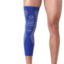 Load image into Gallery viewer, Blue Knitting Leg Warmer Sleeve Sports Compression Lengthen Knee Support Brace Shin Guard for Men and Women