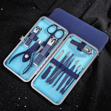 Load image into Gallery viewer, Blue Scissors Nail Clippers Set Nail Cutting Pliers Pedicure Knife Dead Skin Pliers Nail Groove Inflammation Nail Manicure Tool