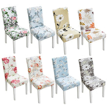 Load image into Gallery viewer, Floral Printing Elastic Stretch Chair Cover Home Decor Dining Chair Cover Spandex For Dining Room Kitchen Wedding Banquet Hotel