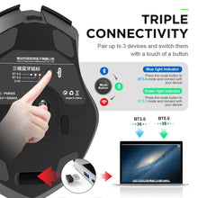 Load image into Gallery viewer, Bluetooth 2.4G USB Wireless Mouse for Computer Laptop PC Silent Rechargeable Charging Home Game Ergonomic Noiseless Mouse