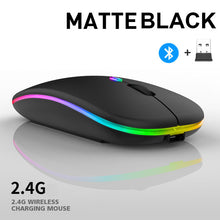 Load image into Gallery viewer, Wireless With USB Rechargeable RGB Mouse BT5.2 For Laptop Computer PC Macbook Gaming Mouse 2.4GHz 1600DPI