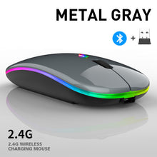 Load image into Gallery viewer, Wireless With USB Rechargeable RGB Mouse BT5.2 For Laptop Computer PC Macbook Gaming Mouse 2.4GHz 1600DPI