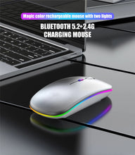 Load image into Gallery viewer, Wireless With USB Rechargeable RGB Mouse BT5.2 For Laptop Computer PC Macbook Gaming Mouse 2.4GHz 1600DPI
