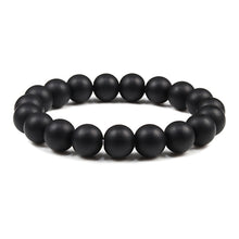 Load image into Gallery viewer, Buddha Black White Natural Stone Rock Lava Beads Strand Bracelet Men Women Rosary Bracelets Meditation Bangles Yoga Jewelry Gift