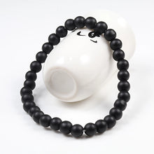Load image into Gallery viewer, Buddha Black White Natural Stone Rock Lava Beads Strand Bracelet Men Women Rosary Bracelets Meditation Bangles Yoga Jewelry Gift