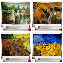 Load image into Gallery viewer, Boho Decoration Home Decor Aesthetic Room Decor Tapestry Van Gogh Oil Painting Wall Cloth Background Cloth Decoration Mural