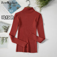 Load image into Gallery viewer, Basic Turtleneck Women Sweaters Autumn Winter Tops Slim Women Pullover Knitted Sweater Jumper Soft Warm Pull