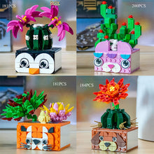 Load image into Gallery viewer, Bouquet DIY Building Blocks Romantic Rose Flower Bonsai Cactus Flower Plant 3D Model Bricks Children's Educational Toy Girl Gift