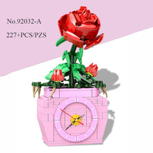 Load image into Gallery viewer, Bouquet DIY Building Blocks Romantic Rose Flower Bonsai Cactus Flower Plant 3D Model Bricks Children's Educational Toy Girl Gift