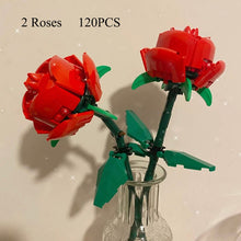 Load image into Gallery viewer, Bouquet DIY Building Blocks Romantic Rose Flower Bonsai Cactus Flower Plant 3D Model Bricks Children's Educational Toy Girl Gift