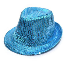 Load image into Gallery viewer, Boy Girl Men Woman Sequin Hat Bow Tie Gloves for Fancy Dress Birthday Party Cap Jazz Hat Dance Show Tie Wedding Props Costume