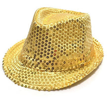 Load image into Gallery viewer, Boy Girl Men Woman Sequin Hat Bow Tie Gloves for Fancy Dress Birthday Party Cap Jazz Hat Dance Show Tie Wedding Props Costume
