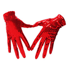 Load image into Gallery viewer, Boy Girl Men Woman Sequin Hat Bow Tie Gloves for Fancy Dress Birthday Party Cap Jazz Hat Dance Show Tie Wedding Props Costume