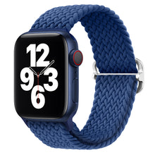 Load image into Gallery viewer, Braided solo loop strap For Apple watch band 44mm 40mm Series 7 6 54SE Adjustable elastic nylon strap for iwatch 3 42mm 38mm Bracelet