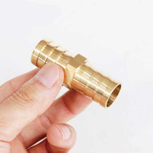 Load image into Gallery viewer, Brass Barb Pipe Fitting 2 3 4 way brass connector For 4mm 5mm 6mm 8mm 10mm 12mm 16mm 19mm hose copper Pagoda Water Tube Fittings