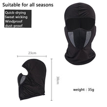 Load image into Gallery viewer, Breathable Balaclava Motorcycle Full Face Mask Motorbike Cycling Bike Mask Motocross Helmet Hood Moto Riding Neck Face Mask