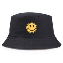 Load image into Gallery viewer, Bucket Hats For Women Embroidery Cartoon Smile Fisherman Hat Summer Fashion Simple Couple Visor Bob Sun Caps