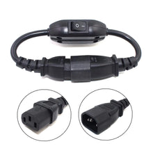 Load image into Gallery viewer, C14-C13 Extension Power Cord, IEC 320 C13 Female to C14 Male with 10A On/Off Switch Power Adapter Cable