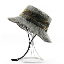 Load image into Gallery viewer, Cotton UV Protection Sun Hats For Women Men Fishing Hiking Bucket Hat Floral Ribbon Design Outdoor Beach Cap