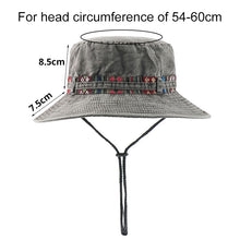 Load image into Gallery viewer, Cotton UV Protection Sun Hats For Women Men Fishing Hiking Bucket Hat Floral Ribbon Design Outdoor Beach Cap