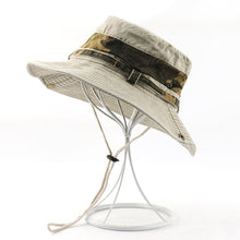 Load image into Gallery viewer, Cotton UV Protection Sun Hats For Women Men Fishing Hiking Bucket Hat Floral Ribbon Design Outdoor Beach Cap