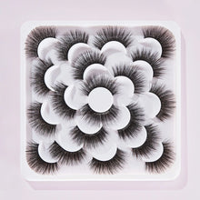 Load image into Gallery viewer, 10 Pairs Natural Eyelashes Dramatic False Eyelashes Artificial Natural Makeup Dense Long Eyelashes