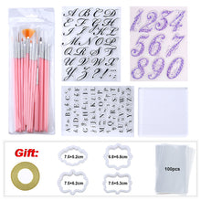 Load image into Gallery viewer, Cake Cookie Decorating Tool Set Letter Alphabet Cookie Cutter Embosser Stamp Fondant Cutter Pastry Tools Accessories