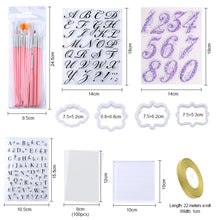 Load image into Gallery viewer, Cake Cookie Decorating Tool Set Letter Alphabet Cookie Cutter Embosser Stamp Fondant Cutter Pastry Tools Accessories