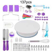Load image into Gallery viewer, Cake Decorating Tools Cakes Turntable Kit Plastic Rotary Baking Stand Piping Nozzle Piping Bag Set Cake Accessories Cakes Tools