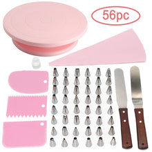 Load image into Gallery viewer, Cake Stand Turntable Rotating Base Cake Plastic Dough Knife Decorating 10 Inch Cream Cakes Stand set Cake Rotary Turntable tool