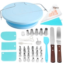 Load image into Gallery viewer, Cake Stand Turntable Rotating Base Cake Plastic Dough Knife Decorating 10 Inch Cream Cakes Stand set Cake Rotary Turntable tool