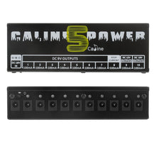 Load image into Gallery viewer, Caline CP-05 Guitar Effect Pedal Power Supply 10 Isolated Outputs (9V,12V,18V) Power Tuner Short Circuit /Overcurrent Protection