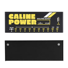 Load image into Gallery viewer, Caline CP-207 Truly Isolated Pedal Power Supply 10 Outputs For 9V 12V 18V Guitar Effects with Adapter and 12 Cables Accessories