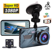 Load image into Gallery viewer, Car DVR WiFi 4.0" Full HD 1080P Dash Cam Rear View Camera Video Recorder Car Accessories Black Box Dashcam Auto DVRs GPS Tracker